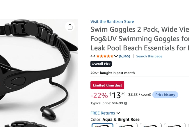 Amazon listing 显示 Overall Pick、20K+ bought、Coupon